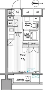 レジディア錦糸町II【4階】の間取り