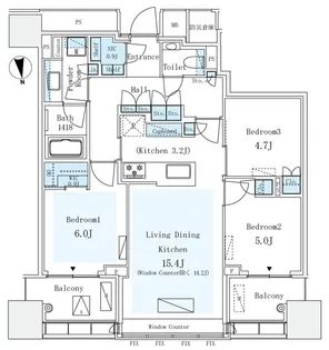 パークコート ザ・三番町ハウス【3階】の間取り
