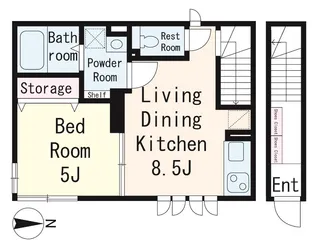 ヴィルヌーヴ イースト【2階】の間取り