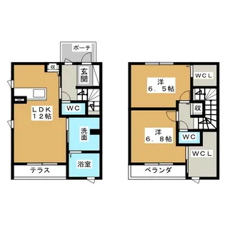 愛知県一宮市平和3【一戸建】の間取り