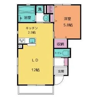 カサロサ ペット(犬・猫)【1階】の間取り