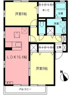 コート・フローラA【1階】の間取り