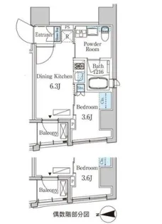 東京都中央区湊1【マンション】の間取り
