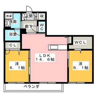 ノバイ芦原【2階】の間取り