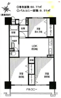 東京都江東区越中島3【マンション】の間取り