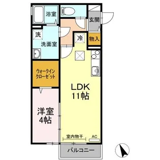 サン エクセル D棟【1階】の間取り