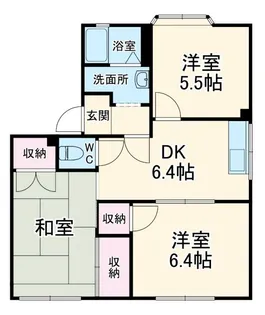 宮之上ハイツ【1階】の間取り