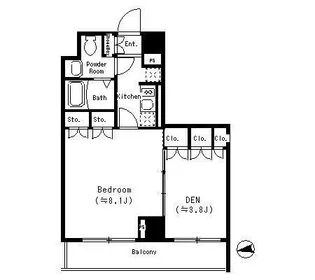 東京都新宿区荒木町【マンション】の間取り