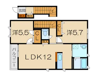 グレイスコート A棟【2階】の間取り