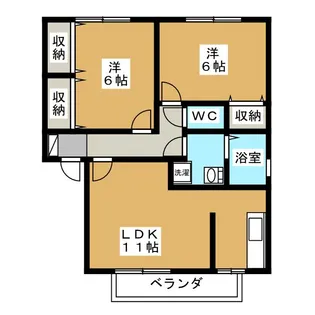 フローレンス・エムE棟【2階】の間取り