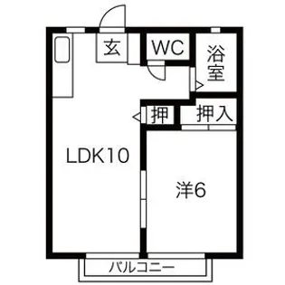 パナタウン杉ノ本B【1階】の間取り