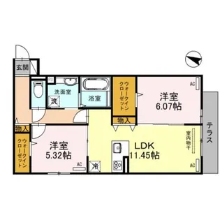 FORBITO MOZU【1階】の間取り