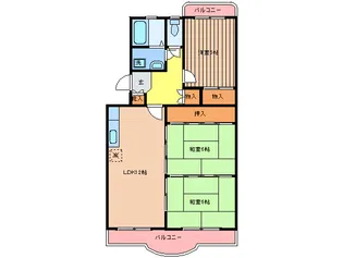 プレステージ和白II【2階】の間取り