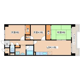 南仙台アルファビル【3階】の間取り