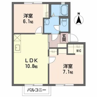 スプラウトハイツ A【2階】の間取り