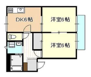 岡山県岡山市北区下中野【マンション】の間取り