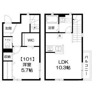 東京都足立区江北3【一戸建】の間取り