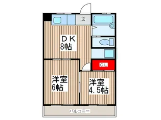 TKマンション【1階】の間取り
