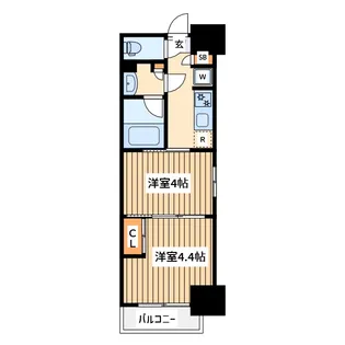 神奈川県川崎市中原区田尻町【マンション】の間取り