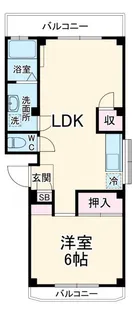 白洋舎コーポ【2階】の間取り