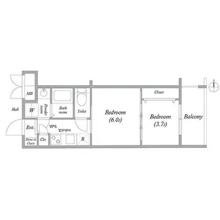 CREST TAPP京都二条【3階】の間取り