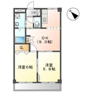 エンジェルウィング【1階】の間取り