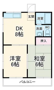 砂子アパートA【2階】の間取り