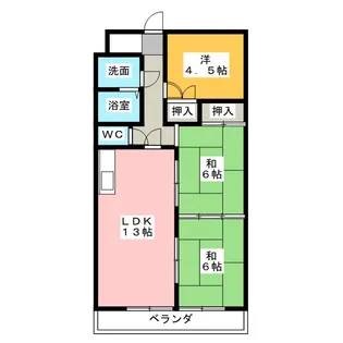 マリン神野【6階】の間取り