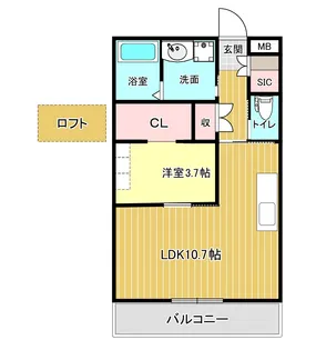 バンベールNorth【4階】の間取り