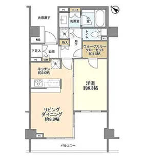 パークホームズ白金高輪アーバンレジデンス【2階】の間取り