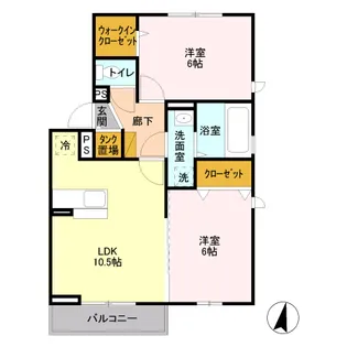 シャルム・ソワニエ B【1階】の間取り