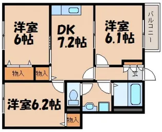 アーバインブレスB【1階】の間取り