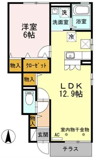 ユニヴェール C【1階】の間取り