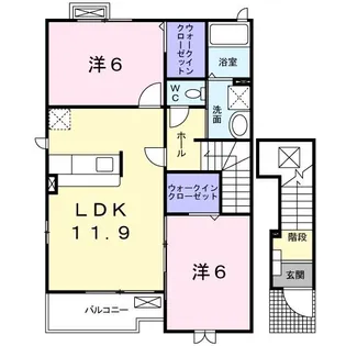 アベニール B【2階】の間取り