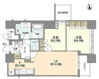 THE TOWERS DAIBA【11階】の間取り