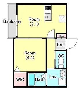 アーバンテラス黒砂台【2階】の間取り