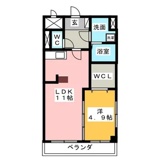 ボンヌ レ コルト【3階】の間取り