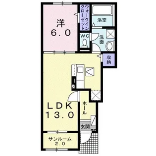 グリーン プロムナード【1階】の間取り