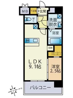 T.T城西【8階】の間取り