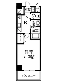 シャルマンフジ天神橋ノース【9階】の間取り