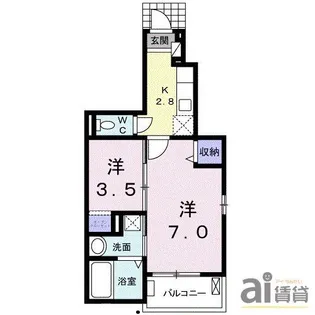 レオラ【1階】の間取り