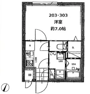 LEGALAND目黒大岡山【2階】の間取り