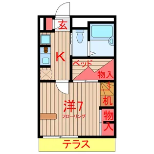 ベトーアットホーム【1階】の間取り