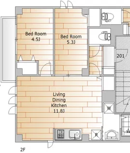 パレス惠泉館【2階】の間取り