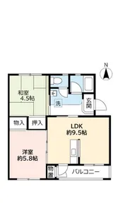 UR平城第二【5階】の間取り