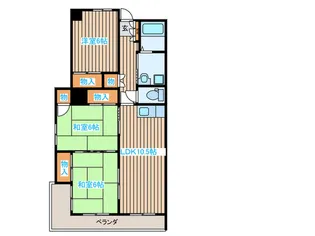 バリ-ハイツ【4階】の間取り