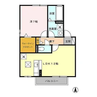 リビングタウン八日市場 C【1階】の間取り