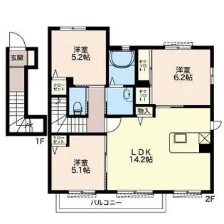 サンライズ パレット【2階】の間取り