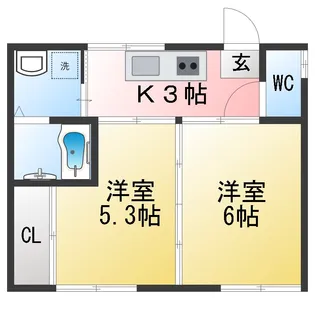 安久アパート【1階】の間取り