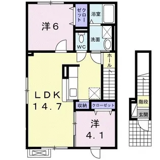 プロヴァンス【2階】の間取り